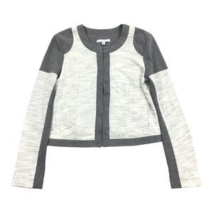 Cabi Shrunken Knit Moto Jacket Size Medium Womens Gray Layering M Style 211